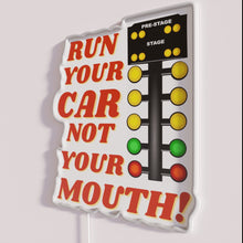 Load image into Gallery viewer, Drag racing car design parody neon sign with funny humor
