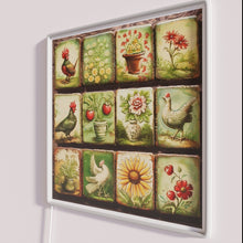 Load image into Gallery viewer, Vintage European inspired folk art style colorful neon decorative lighting