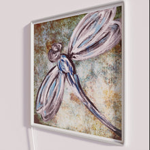 Load image into Gallery viewer, Vibrant Rustic Handcrafted Dragonfly Neon Sign with Color-Changing RGB Lighting