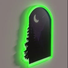 Load image into Gallery viewer, Whimsical Nighttime Scene with Shimmering Stars and Twinkling RGB Lights