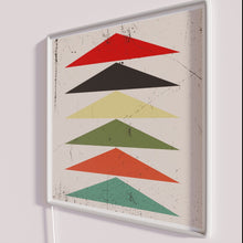 Load image into Gallery viewer, Vintage rustic triangle shaped colorful RGB LED neon light sign