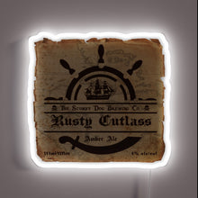 Load image into Gallery viewer, Retro style beer label design with vibrant neon RGB accents.