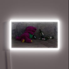Load image into Gallery viewer, Iconic blue character Barney in bold RGB neon light display