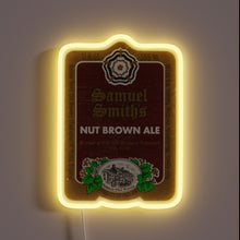 Load image into Gallery viewer, Classic beer branding on a vibrant, colorful, neon RGB sign.