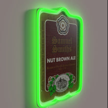 Load image into Gallery viewer, Authentic Nut Brown Ale label in vibrant RGB neon glow.