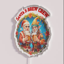 Load image into Gallery viewer, RGB Neon Bar Sign - Santa's Brew Crew Specialty Pub Decor
