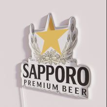 Load image into Gallery viewer, Vibrant Sapporo City Logo Neon Sign with Bright Red Blue Glow