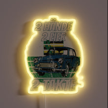 Load image into Gallery viewer, Glowing Neon Satellite Icon with Colorful RGB Illumination Display Sign.