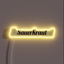Load image into Gallery viewer, Vibrant Neon Sign Illuminates Passion for Fermented Sauerkraut Delights".