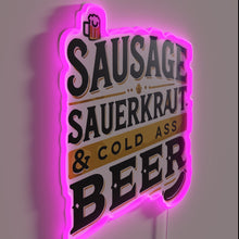 Load image into Gallery viewer, Authentic German Biergarten nostalgia in vibrant electric RGB glow.