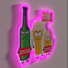 Load image into Gallery viewer, Water Conservation Reminder with a Refreshing Twist in Neon Lighting
