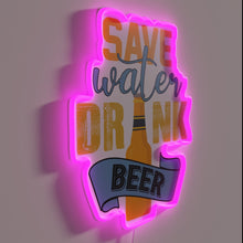 Load image into Gallery viewer, Eco-friendly encouragement to conserve water with a beer twist glow