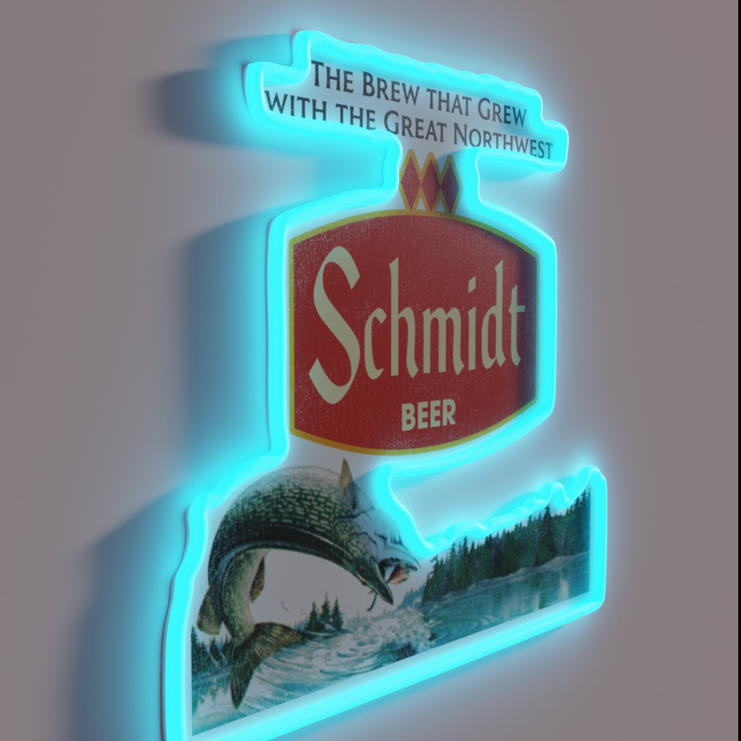 Schmidt Beer Retro Defunct Nature Scene Rgb Led Sign – Neon Factory