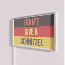 Load image into Gallery viewer, German food inspired RGB neon sign with funny schnitzel artwork