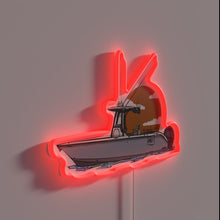 Load image into Gallery viewer, Vintage Sea Hunt 27 Depthometer marine navigation nautical style neon sign.