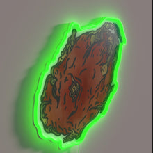 Load image into Gallery viewer, Glowing semi-realistic dragonfruit art in vibrant RGB neon lighting