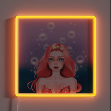 Load image into Gallery viewer, Vibrant underwater themed art decor featuring a charming mermaid design.