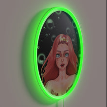 Load image into Gallery viewer, Whimsical underwater scene featuring an adorable mermaid in vibrant color.