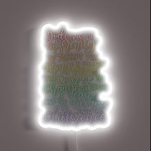 Load image into Gallery viewer, Guiding Light of Inner Peace, Illuminated in Vibrant Colorful Neon.