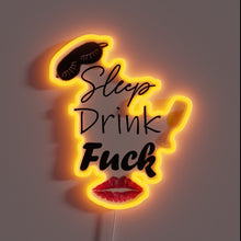 Load image into Gallery viewer, Neon sign with bold, colorful letters for provocative slumber solution.