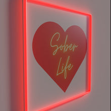 Load image into Gallery viewer, RGB glow sober living home decor inspirational wall art.