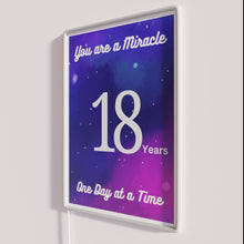 Load image into Gallery viewer, 18 Years of Sobriety and Clean Living Celebrated in Vibrant RGB Neon Light