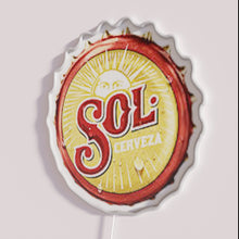 Load image into Gallery viewer, RGB neon bottle cap art decorative lighting bar sign accessory