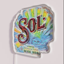 Load image into Gallery viewer, Vibrant Sol Cerveza RGB Neon Sign with Color Changing Effect
