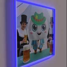 Load image into Gallery viewer, Vibrant Munich Beer Fair Sign with Sparking Happy Tooth Icon
