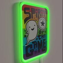 Load image into Gallery viewer, Inspiring competitive spirit with vibrant rainbow lighted wall decor accent.