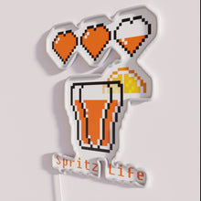 Load image into Gallery viewer, Neon bar decor, colorful Spritz Life theme illuminated LED sign.