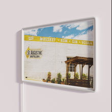 Load image into Gallery viewer, Vintage St. Augustine Distillery Sign in Neon Glow Florida Style