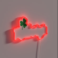 Load image into Gallery viewer, St. Patrick's Day City Pride Raleigh Neighborhood Rainbow Neon Sign Light