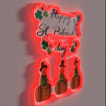 Load image into Gallery viewer, St. Patrick's Day Triple Irish Barrel Rider Neon Sign Decoration