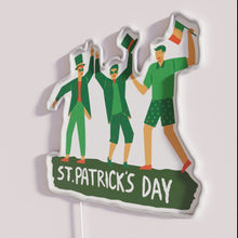Load image into Gallery viewer, St Patrick's Day Triple Men's Fun Colored LED Neon Sign