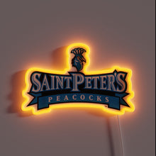 Load image into Gallery viewer, Vibrant St Peter's Peacock LED Neon Sign with Colorful RGB Lighting