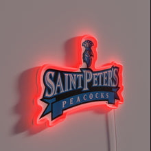 Load image into Gallery viewer, Vibrant Rainbow Glow Neon Sign of Peacocks from St. Peter's Basilica