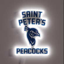 Load image into Gallery viewer, Vibrant St. Peter's Peacocks Iconic Neon Sign in Rich Colors