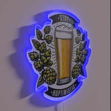 Load image into Gallery viewer, Stay Hoptimistic with Vibrant RGB Neon Signs of Hope and Joy