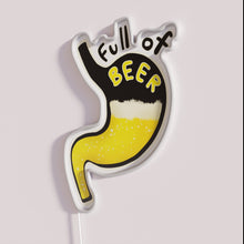 Load image into Gallery viewer, Colorful bar decor neon signs with beer belly humor theme