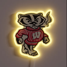 Load image into Gallery viewer, Customizable RGB Neon Sign: Stoned Bucky Badger Official UW Campus Decor