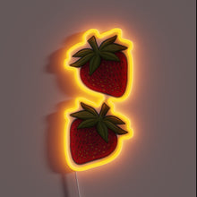 Load image into Gallery viewer, Bright neon strawberry logo in vibrant RGB color scheme glow.