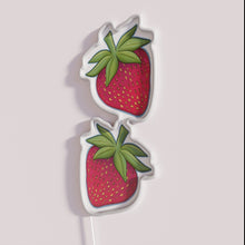 Load image into Gallery viewer, Vibrant Neon Strawberry Fruit Wall Decor with RGB Color Changing