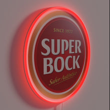 Load image into Gallery viewer, Authentic Super Bock beer logo since 1927 RGB neon sign.