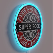 Load image into Gallery viewer, Add vintage flair with authentic Portuguese Super Bock neon bar sign.