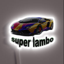 Load image into Gallery viewer, Boldly illuminate your space with vibrant Super Lambo RGB signage.