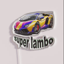 Load image into Gallery viewer, Eye-catching Neon Lamborghini Logo Sign with Vibrant RGB Lighting Color