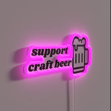 Load image into Gallery viewer, Handcrafted Sign for Beer Enthusiasts Featuring Vibrant Neon Colors