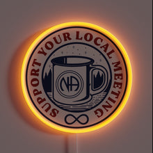 Load image into Gallery viewer, Recovery Meeting Support Sign with Colorful RGB Neon Accents