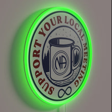 Load image into Gallery viewer, Recovery Support in the Community with Vibrant Neon Sign Display